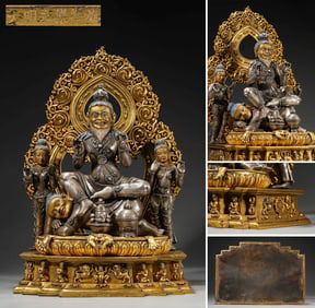 A SILVER-GILT SNOW MOUNTAIN ASCETIC