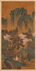 QIU YING (C.1494-1552), ATTRIBUTED TO, LANDSCAPE WITH FIGURES