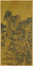 DONG BANGDA (1699-1769), ATTRIBUTED TO, RECLUSIVE DWELLING BY STREAM AND MOUNTAIN
