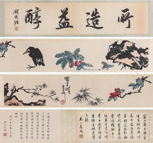 PAN TIANSHOU (1897-1971), ATTRIBUTED TO, FLOWERS AND BIRDS