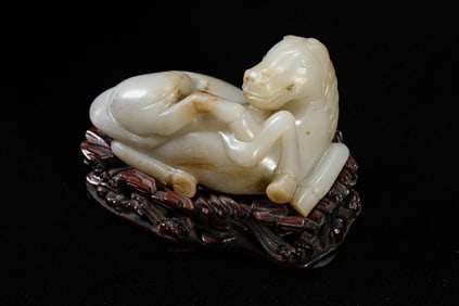 A JADE RECUMBENT HORSE
