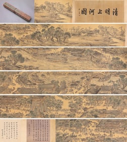 ZHANG DAQIAN (1899-1983), ATTRIBUTED TO, ALONG THE RIVER DURING QINGMING FESTIVAL