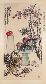 WU CHANGSHUO (1844-1927), ATTRIBUTED TO, SCHOLAR'S OBJECTS