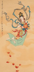 ZHANG DAQIAN (1899-1983), ATTRIBUTED TO, FLYING APSARAS