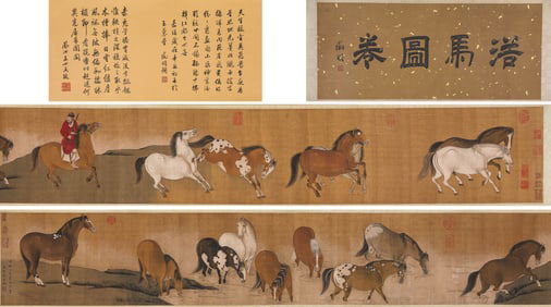 ZHAO MENGFU (1254-1322), ATTRIBUTED TO, BATHING HORSES