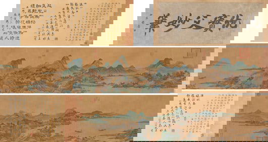 QIU YING (C.1494-1552), ATTRIBUTED TO, BLUE-GREEN LANDSCAPE