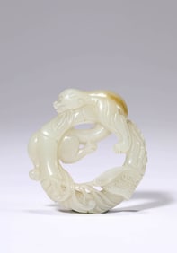 A JADE 'CHILONG' RING