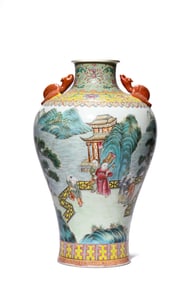 A FAMILLE-ROSE 'CHILDREN AT PLAY' VASE