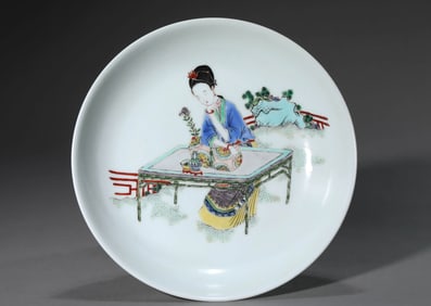 A WUCAI ' LADIES' PAINTING