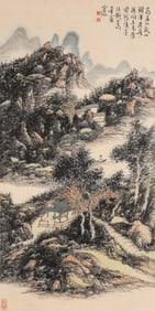 HUANG BINHONG (1865-1955), ATTRIBUTED TO, LANDSCAPE WITH FIGURES