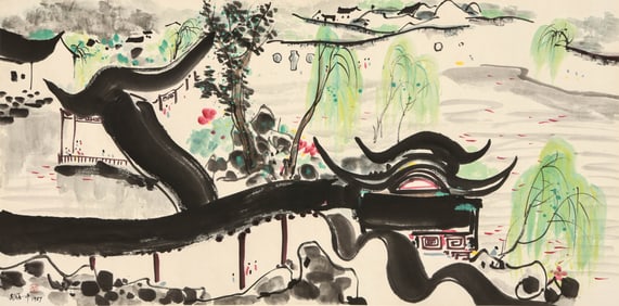 WU GUANZHONG (1919-2010), ATTRIBUTED TO, SCENERY