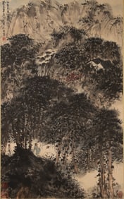 FU BAOSHI (1904-1965), ATTRIBUTED TO, LANDSCAPE WITH FIGURE