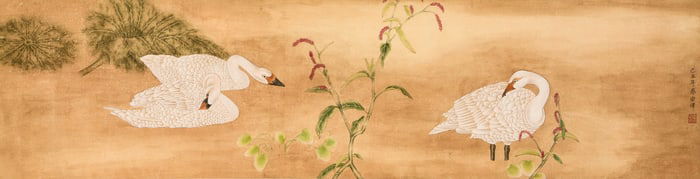 JIANG HONGWEI (B.1957), ATTRIBUTED TO, THREE GEESE
