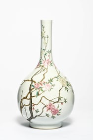A FAMILLE ROSE 'FLOWERS' VASE