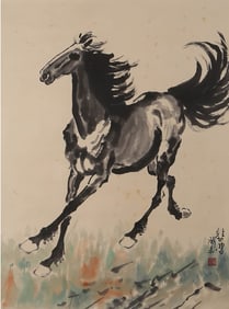 XU BEIHONG (1895-1953), ATTRIBUTED TO, GALLOPING STEED