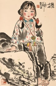 LIU WENXI (1933-2019), ATTRIBUTED TO, SHAANXI GIRL