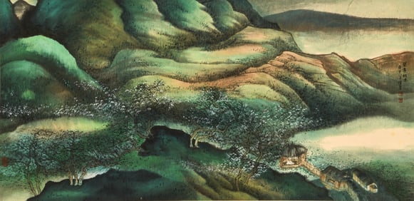 CHEN PEIQIU (1923-2020), ATTRIBUTED TO, ENJOYING COOLNESS IN COURTYARD