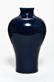 A BLUE GLAZED MEIPING