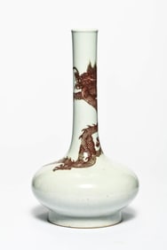 AN IRON-RED 'DRAGON' VASE