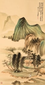 ZHANG DAQIAN (1899-1983), ATTRIBUTED TO, VISITING FRIENDS
