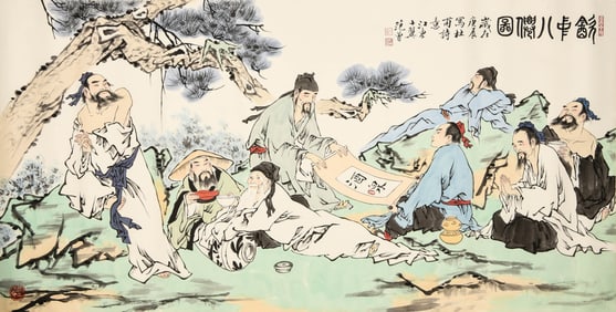 FAN ZENG (B.1938), ATTRIBUTED TO, EIGHT IMMORTALS