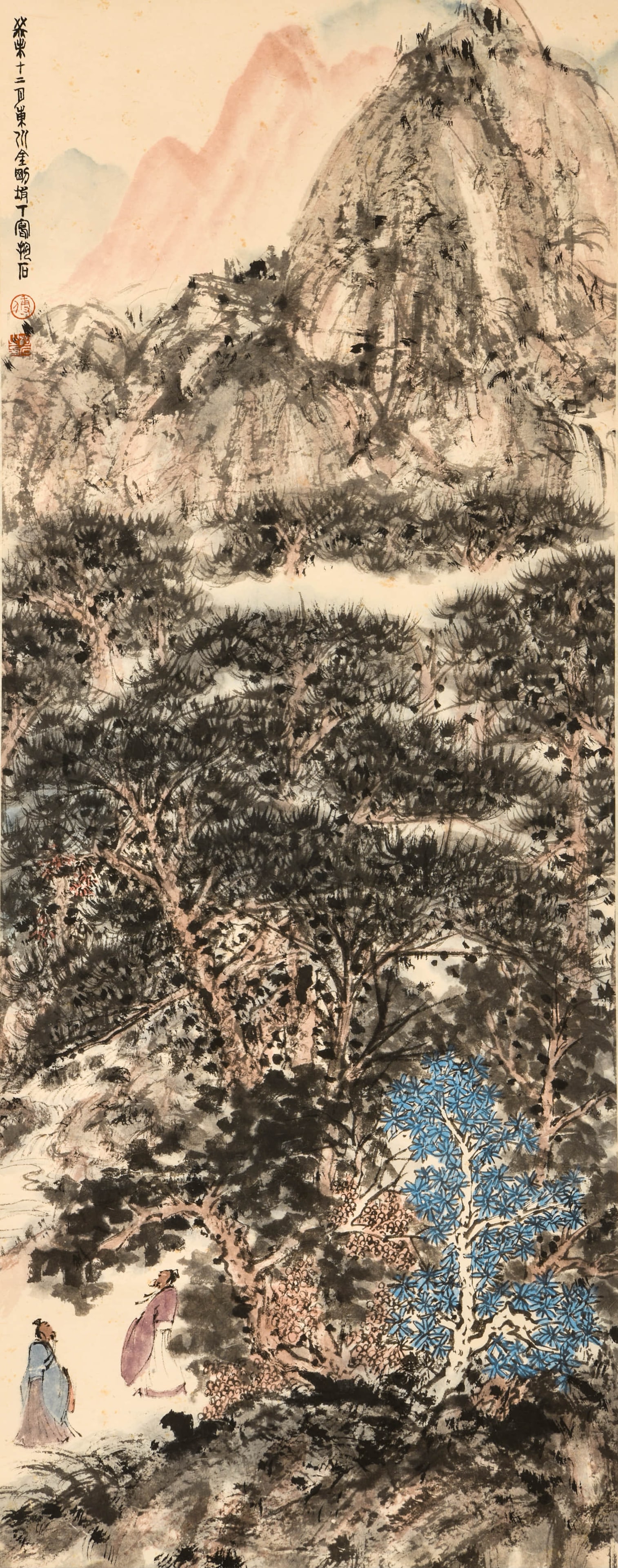 FU BAOSHI (1904-1965), ATTRIBUTED TO, DISCUSSING TAO: FU BAOSHI (1904-1965), ATTRIBUTED TO, DISCUSSING TAO Dimensions: Length: 106 cm (41.7 in.), Width: 42 cm (16.5 in.). All measurements are approximate.
