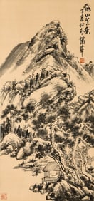 PU HUA (1839-1911), ATTRIBUTED TO, STREAM AND MOUNTAIN