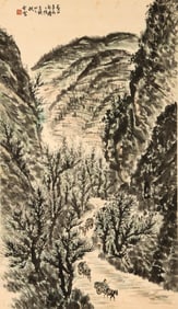 ZHAO WANGYUN (1906-1977), ATTRIBUTED TO, DRIVING DONKEYS