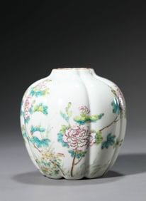 A FAMILLE-ROSE 'FLORAL-AND-POEM' VASE