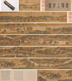 QIU YING (1494-1552), ATTRIBUTED TO, ALONG THE RIVER DURING QINGMING FESTIVAL