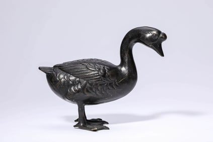 A BRONZE GOOSE