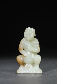 A JADE CARVING OF GARUDA