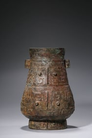 A BRONZE 'TAOTIE' JAR