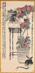 WU CHANGSHUO (1844-1927), ATTRIBUTED TO, FLOWER PAINTING