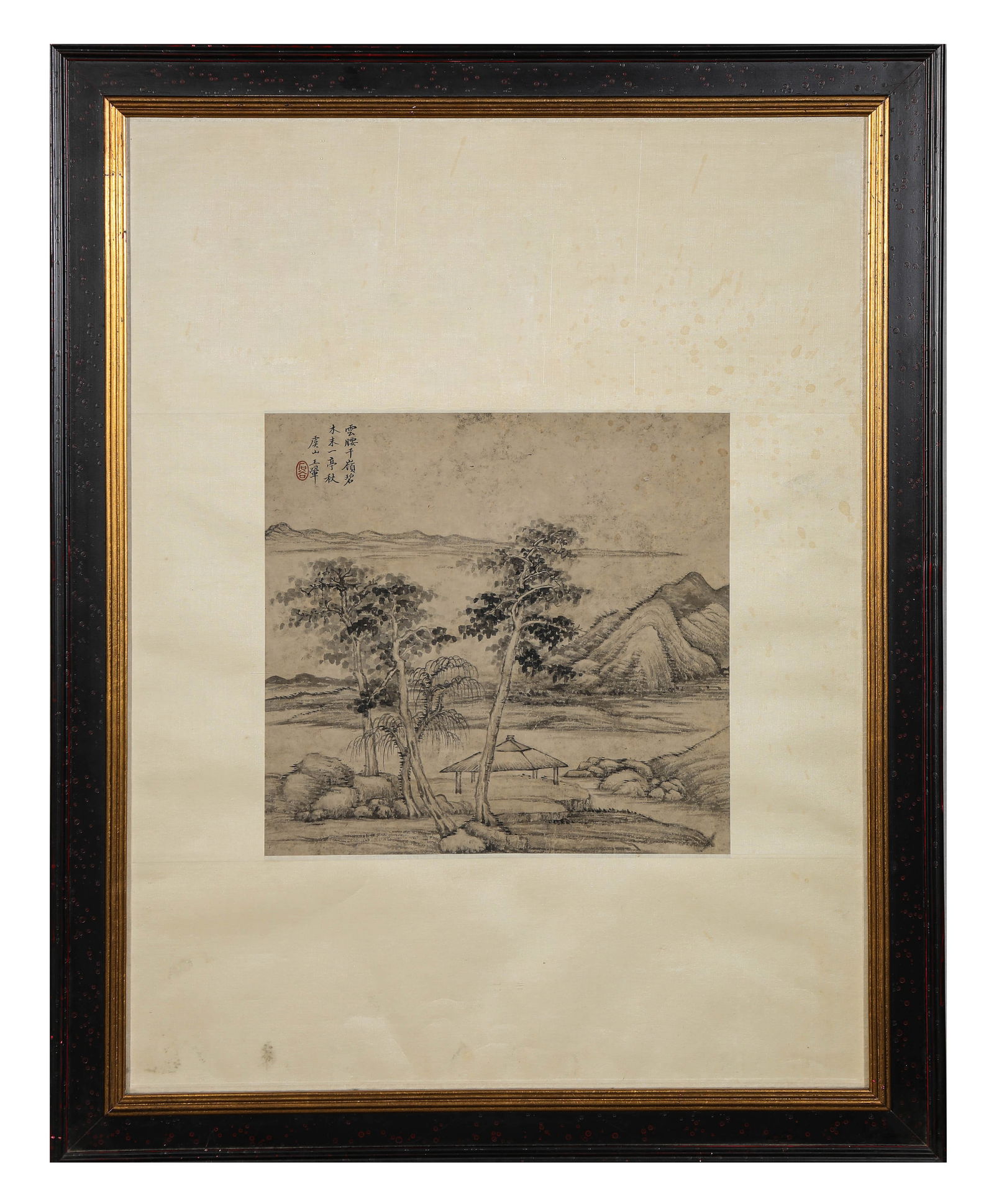 WANG HUI (1632-1717), ATTRIBUTED TO, THATCHED COTTAGE: WANG HUI (1632-1717), ATTRIBUTED TO, THATCHED COTTAGE Dimensions: Width: 29.5 cm (11.61 in) x Height: 28.5 cm (11.22 in). All measurements are approximate.