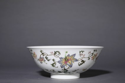 A FAMILLE-ROSE 'FLORAL' BOWL