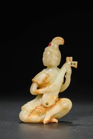 A JADE CARVING OF FOREIGNER