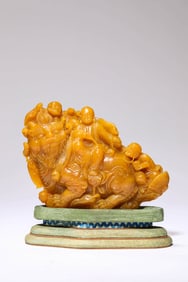 A TIANHUANG STONE 'ARHAT MOUNTAIN' CARVING