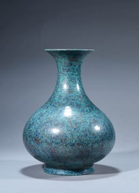 A JUN-TYPE WATER-CHESTNUT VASE