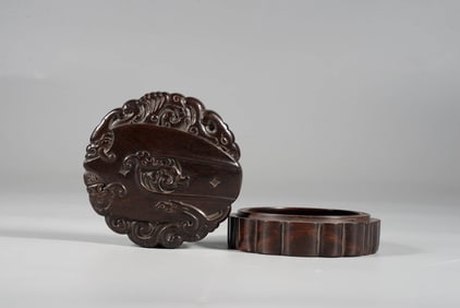 A ZITAN CARVED 'KUI DRAGON' INCENSE BOX