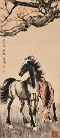 XU BEIHONG (1895-1953), ATTRIBUTED TO, TWO STEEDS