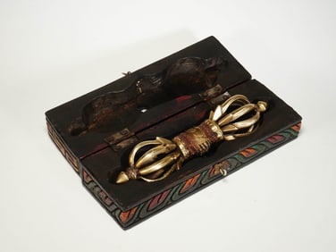 A GILT-BRONZE RITUAL IMPLEMENT