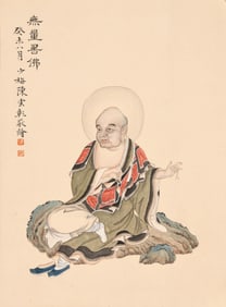 CHEN SHAOMEI (1909-1954), ATTRIBUTED TO, AMITAYUS BUDDHA