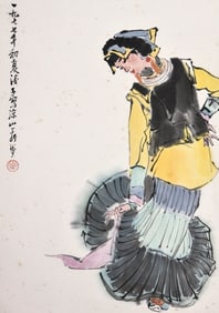 YE QIANYU (1907-1995), ATTRIBUTED TO, FIGURE PAINTING