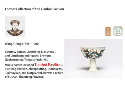A DOUCAI 'CLOUD AND DRAGON' STEM CUP