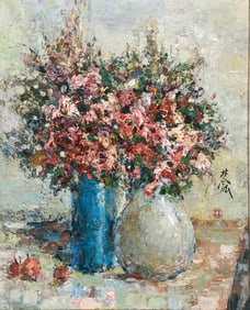 LIN FENGMIAN (1900-1991), ATTRIBUTED TO, FLOWERS IN VASE