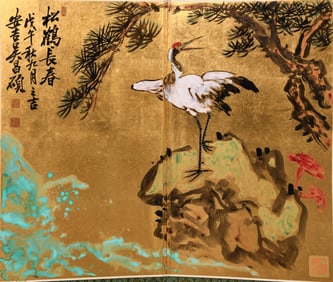 WU CHANGSHUO (1844-1927), ATTRIBUTED TO, PAIR OF IMMORTAL LONGEVITY S