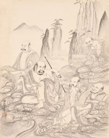 SHI TAO (1642-1707), ATTRIBUTED TO, ARHATS