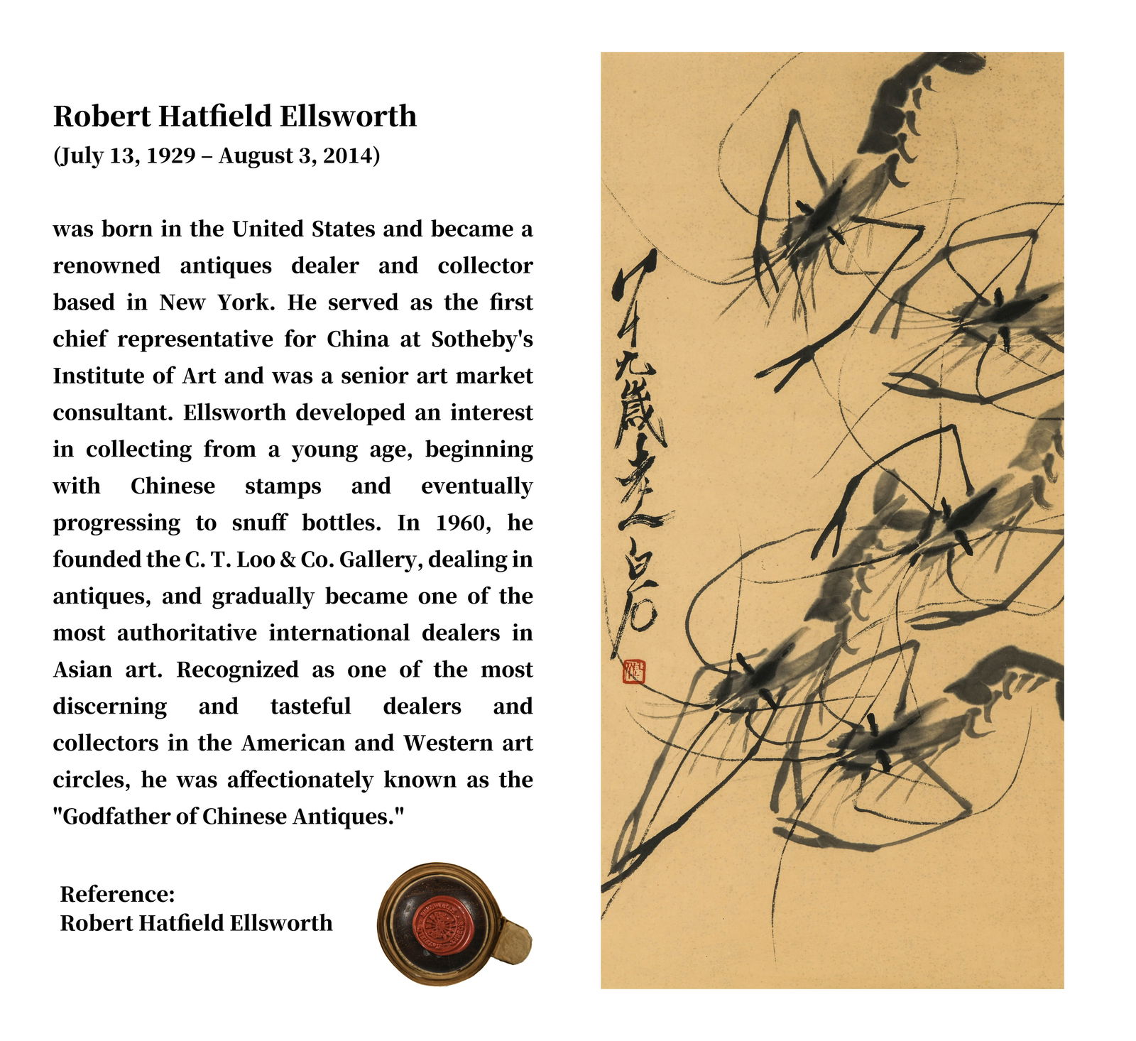 QI BAISHI (1864-1957), ATTRIBUTED TO, SHRIMP (1 of 9)