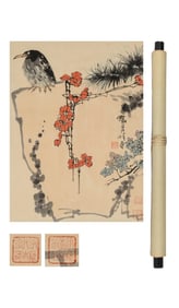 PAN TIANSHOU (1897-1971), ATTRIBUTED TO, FLOWERS AND BIRDS